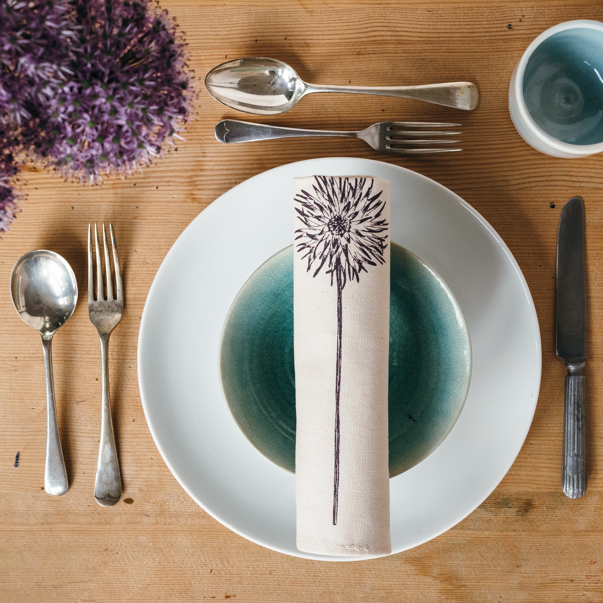 Mixed napkin gift set by Lottie Day – handmade cotton napkins with customisable wildlife and vegetable prints, boxed and screen-printed in Norfolk