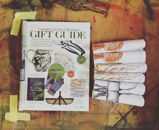 Country Living Magazine: Hand-Printed Allotment Napkins