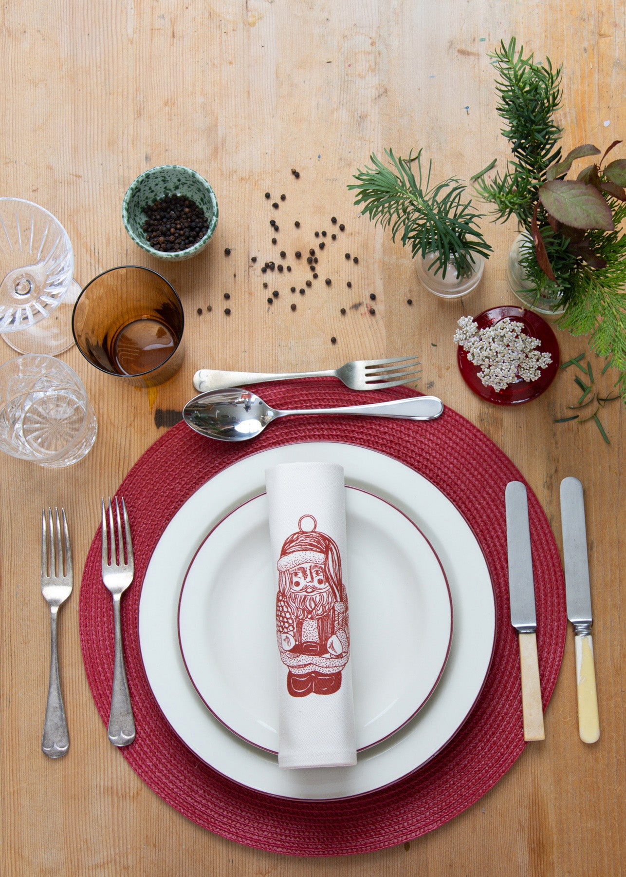Father Christmas Napkin Gift Set