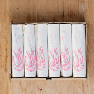 Pink Prawn Napkin Gift Set