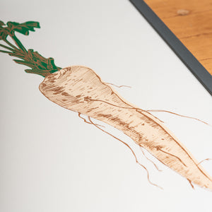parsnip vegetable framed wall art print