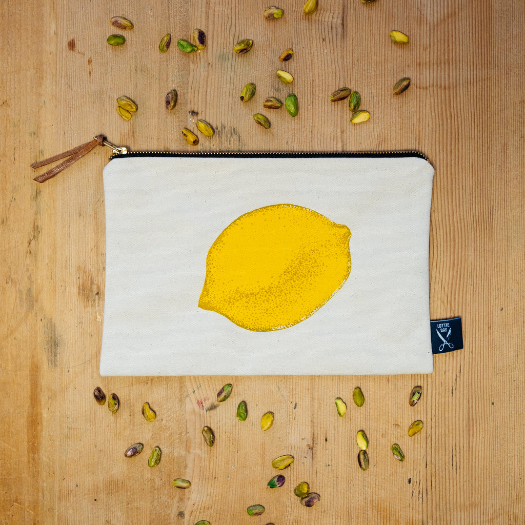 Lemon Zip Pouch